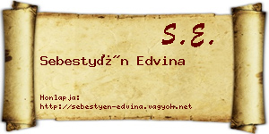 Sebestyén Edvina névjegykártya